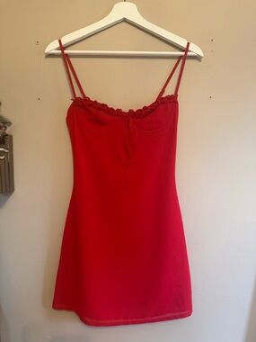 White fox Red Mini Dress